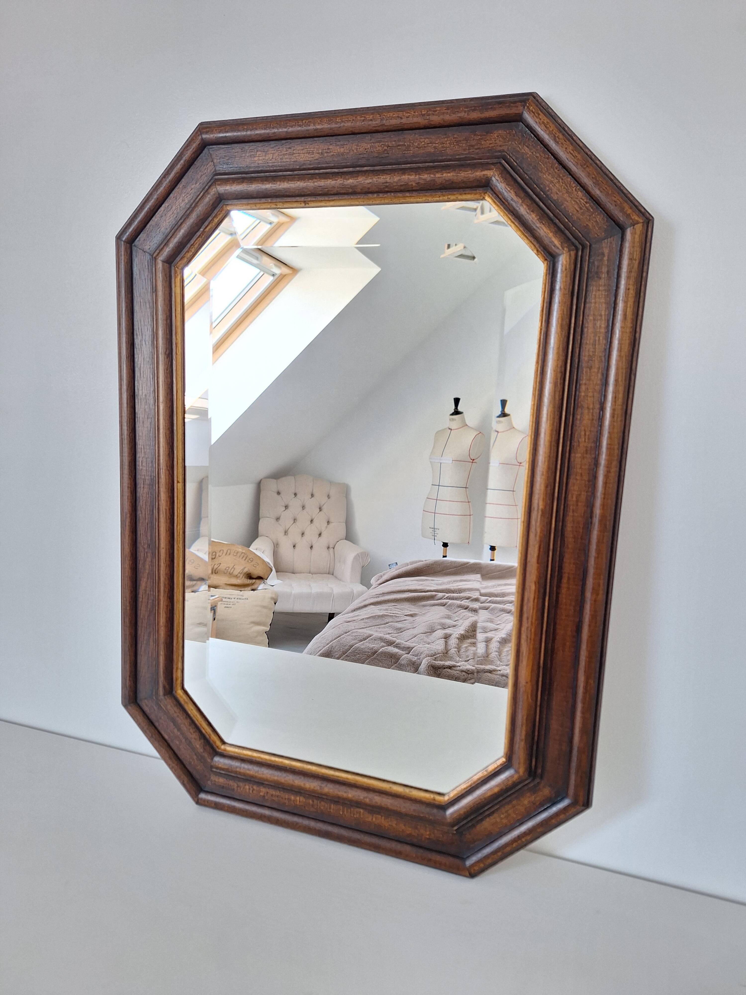 Vintage octagon mirror