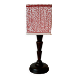 Art Deco wooden lamp and couture lampshade