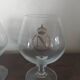 Set of 3 cognac glasses in baccarat crystal