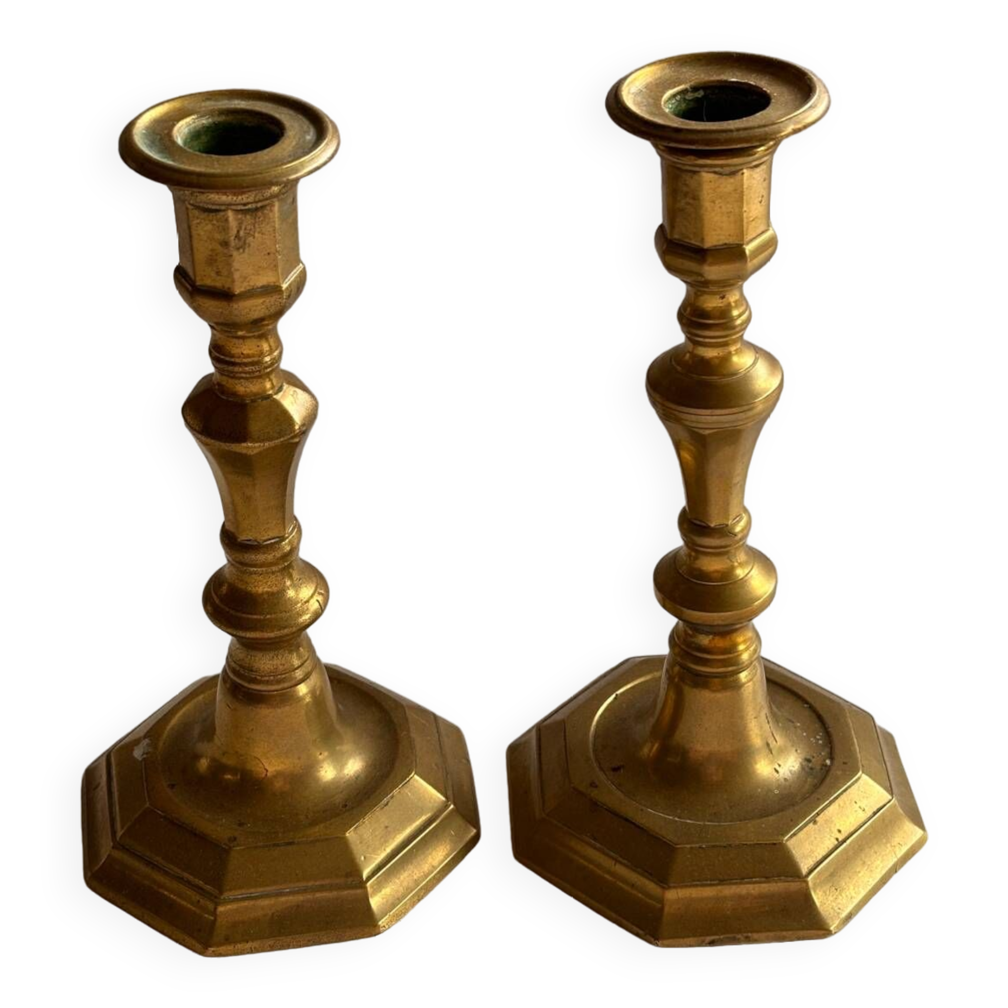 Brass candle holders