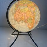Vintage 1960s Perrina Glass World Map Globe - 24 cm