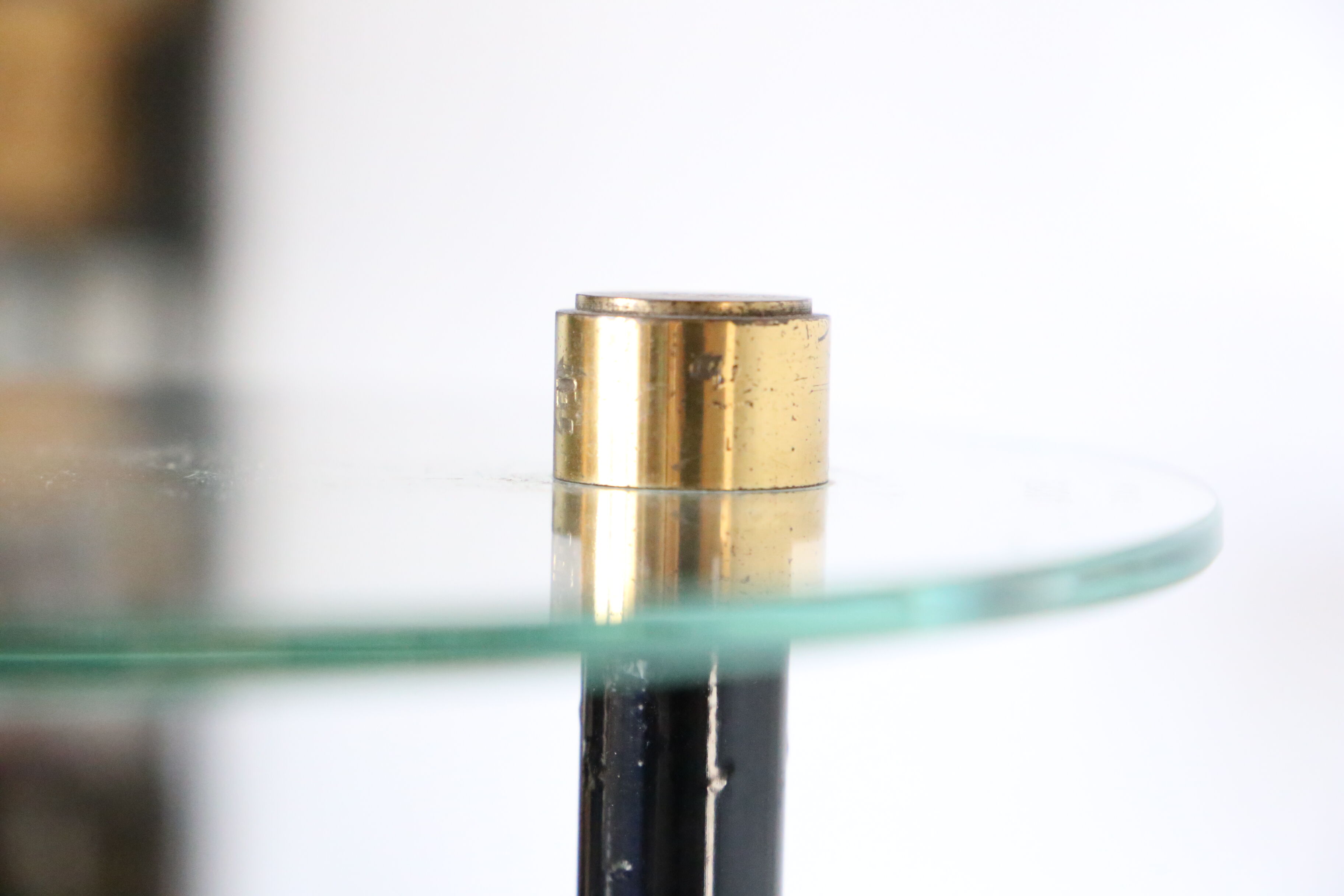 Glass coffee table, display, Dakora Nantes, 1950