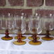 6 vintage stemmed glasses in very good condition