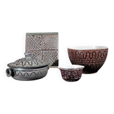 Ceramic set signed Jean Austruy circa 1970