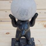 Art deco Bear lamp signed by the artist Irénée Rochard, circa 1930.