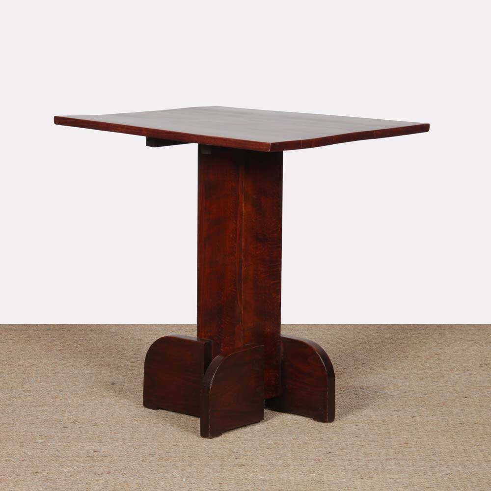 High wooden table, French craftsmanship from the 1940s.
