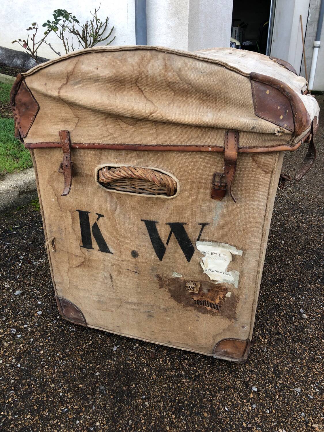 Rattan & Wicker Chest & Trunk Militaria, French Military Collection