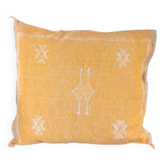 Sabra yellow Berber cushion