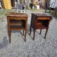 Paire de tables de chevet style Louis XV en chêne