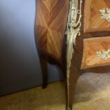 Louis XV style commode in marquetry from around 1920.