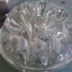 Flower vase in glass VMC Reims and pewter bowl from Manoir Paris