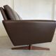 Vintage retro danish mid-century g. thams 3 person sofa in brown leather