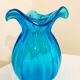 Blue blown glass vase