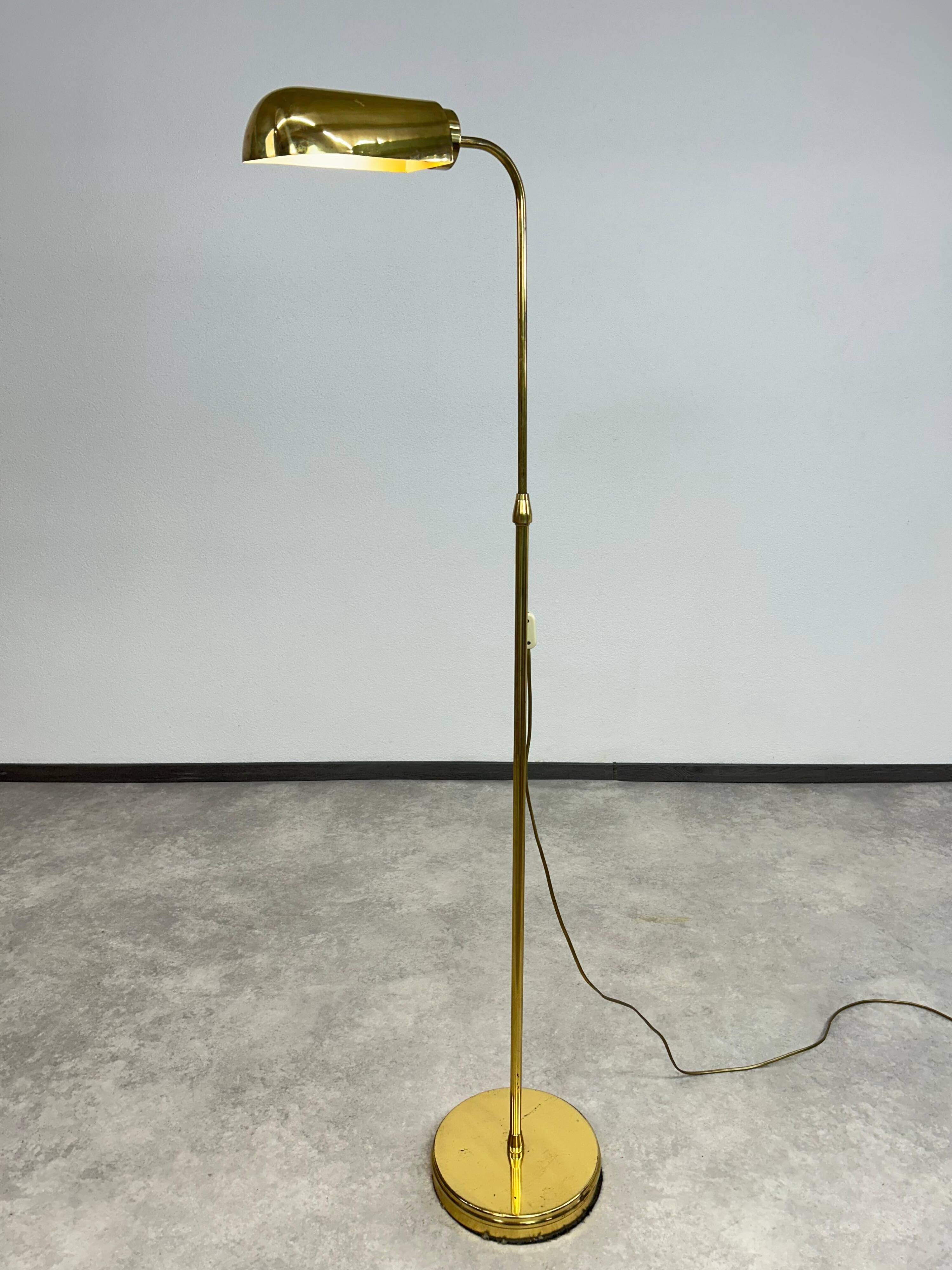 Mid-century brass floor lamp