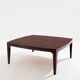 Table basse marqueterie de noyer vers 1970