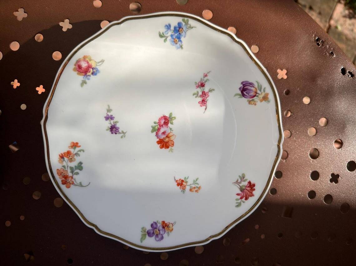 Set of 6 Dessert Plates in Limoges Porcelain - F. Legrand & Cie