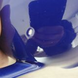 Elephant teapot by Lipton in royal blue.