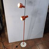 Orange floor lamp with two spots from the 70s