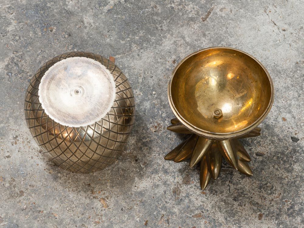 Medium Sized Vintage Hollywood Brass Pineapple
