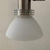 Articulated design lamp in brushed aluminum