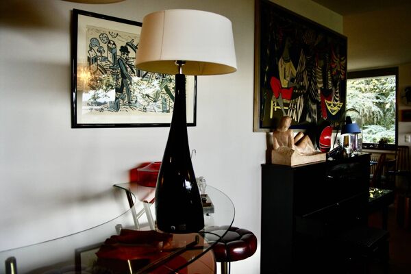 Grande lampe vintage en céramique pour drimmer 1970