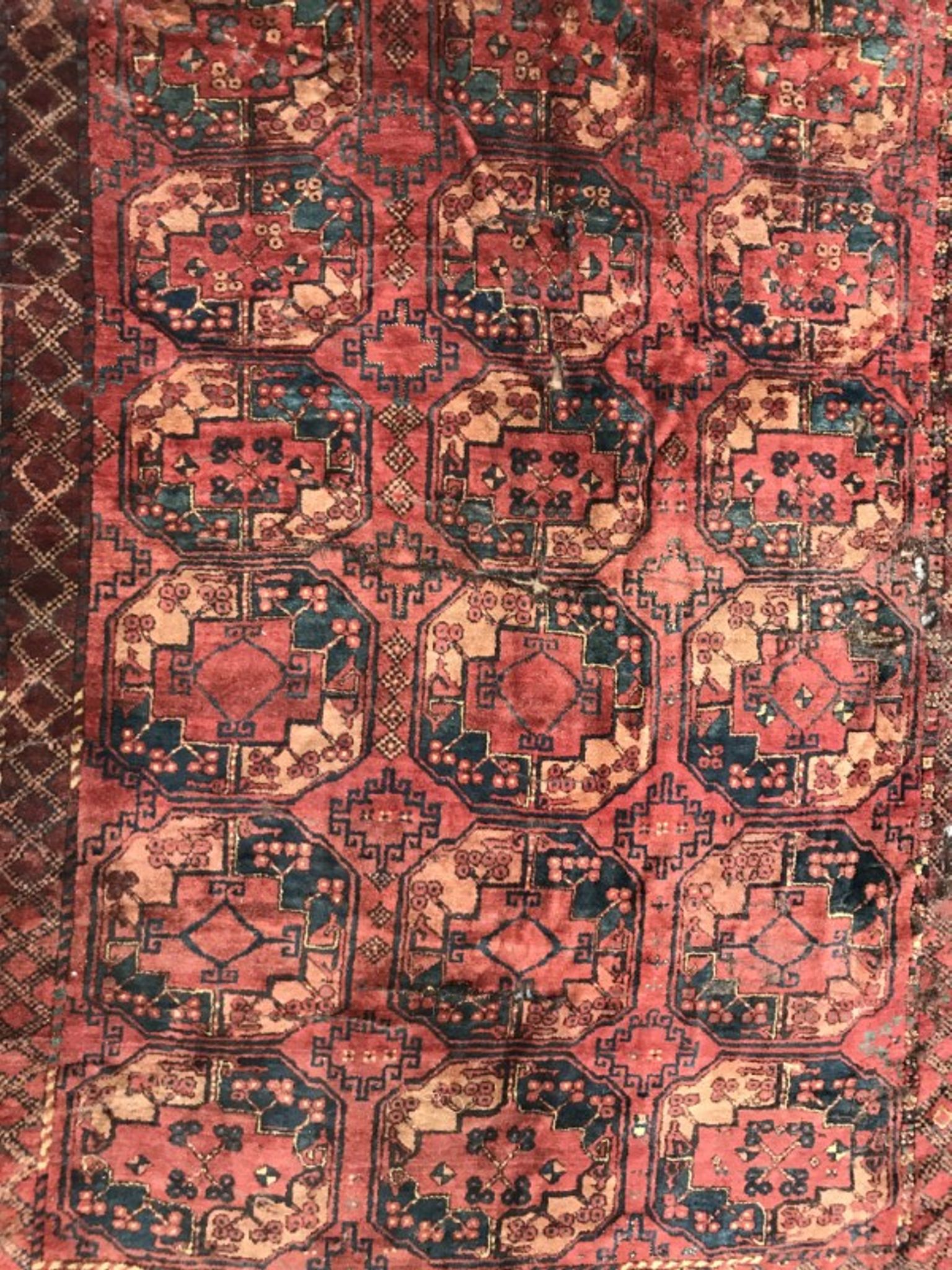 Carpet 19th century former Turkmen Ersari handmade 205 X 288 CM