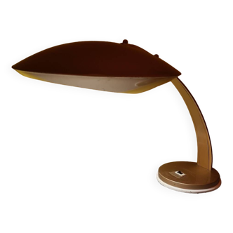 Lampe de bureau ufo française d'aluminor des années 1960