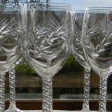 6 crystal water glasses from ARQUES. Epi Fleury model.