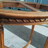 Gueridon ancien style louis xvi avec plateau marbre