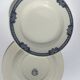2 assiettes plates terre de fer salins jumièges bleu marine