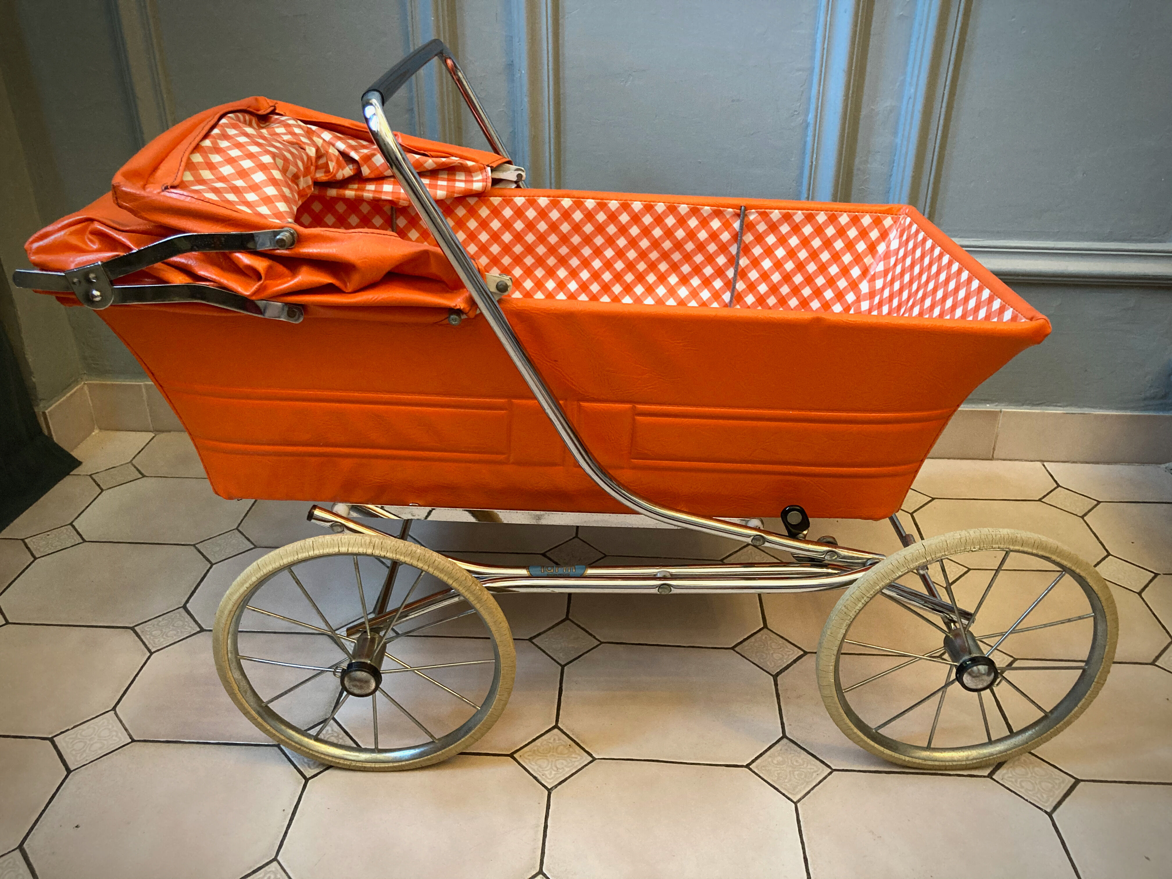 Vintage landau orange and chrome around 1970