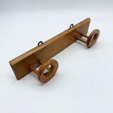 Scandinavian coat rack, light wood – 1960s