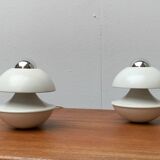 Table lamp or mushroom wall light from the German space age mid-century by Klaus Hempel for Kaiser Leuchten, 1970s, set of 2.
