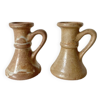 Stoneware candle holders