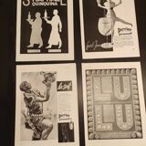 Lot de 4 publicites anciennes