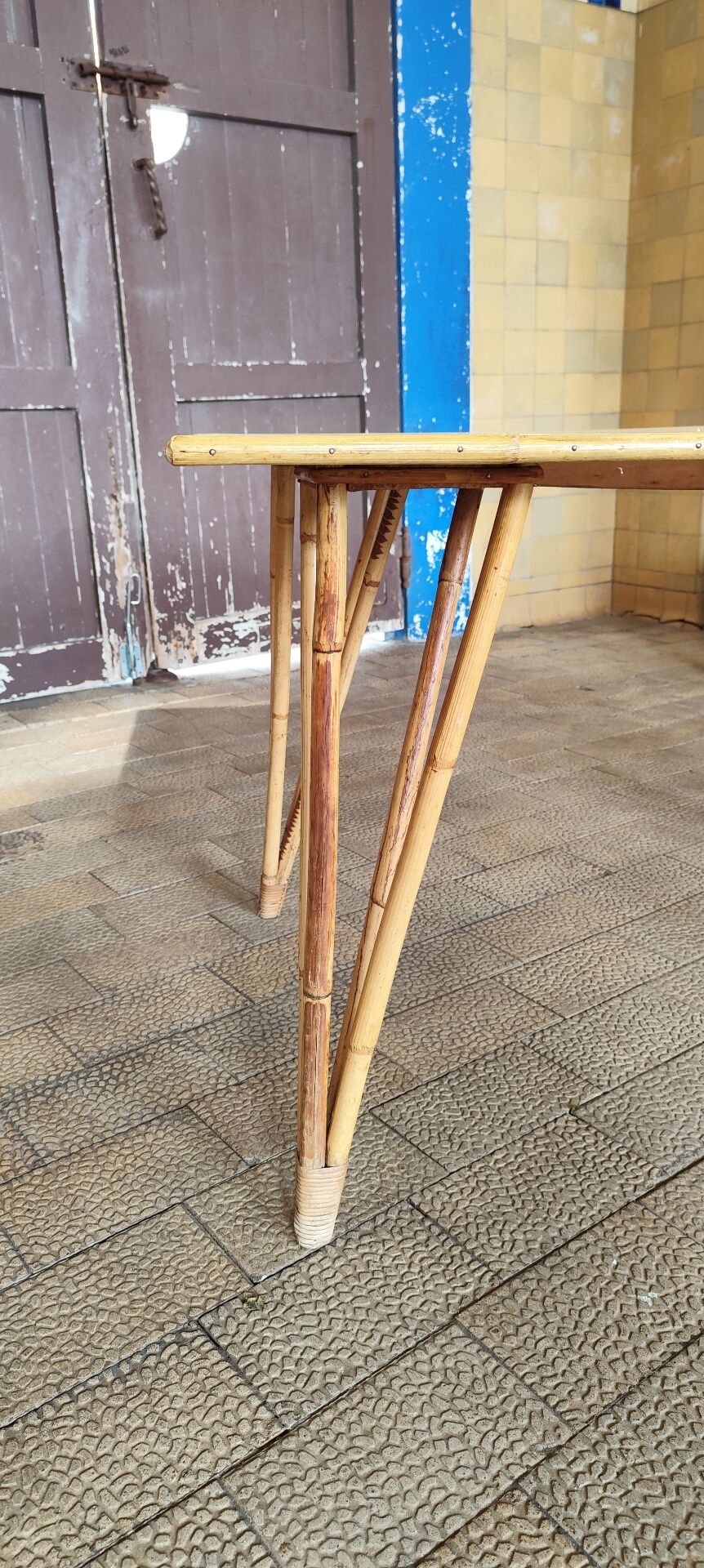 Rattan dining table