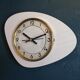Vintage clock, "White and grey Formica" wall clock