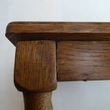 Old brutalist wood stool