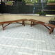 Pair of brutalist elm benches
