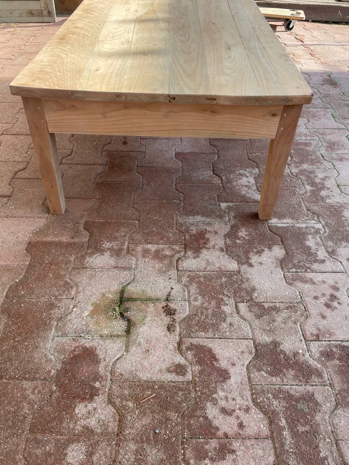 Wooden coffee table with drawer