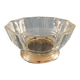Vintage salad bowl in cut crystal and silver-plated metal