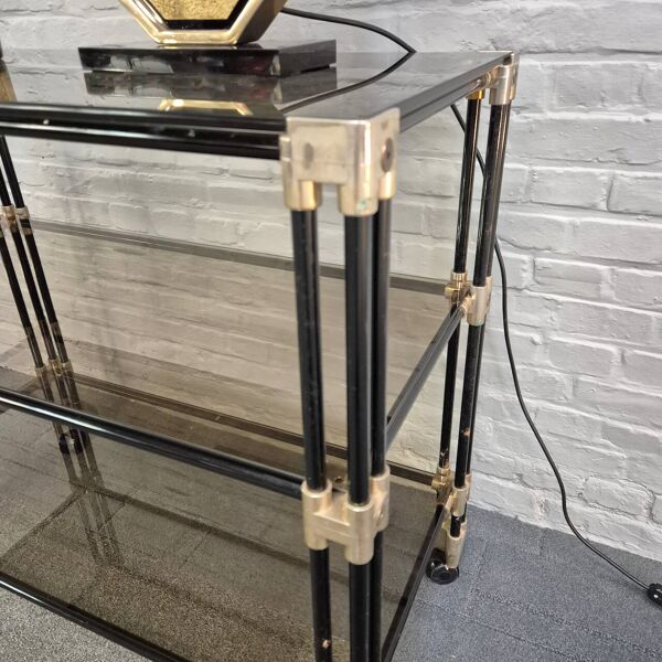 Wagon de service à trois niveaux vintage des années 1980