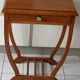 Art Deco pedestal table wood and copper