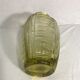 Vase verre moulé jaune style art deco décoration vintage