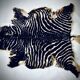 Authentic vintage zebra skin