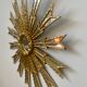 Mirror sun in gilded wood XXL facet mirror design year 60