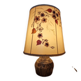 Lampe en grès et fleurs séchées atelier " Le Trident " Vallauris