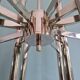 Large chrome metal chandelier (24 lights), Sciolari design, 1970.