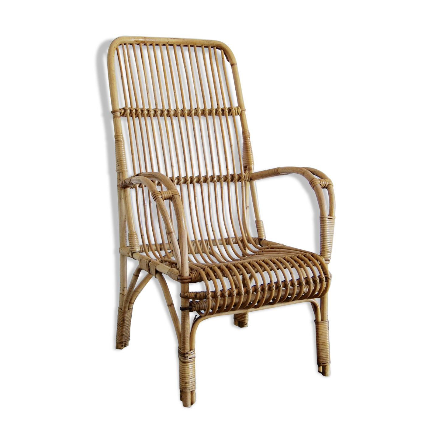 Rattan armchair