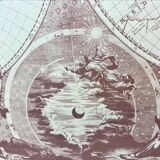 Vintage world map / world map in wooden frame